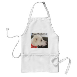 Delantal Lindo Labrador Blanco Mezcla Perro Acción de Graci