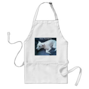 Delantal Lindo Labrador Blanco Mezcla Perro Derramando Acci