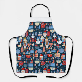 Delantal lindo patrón de Navidad