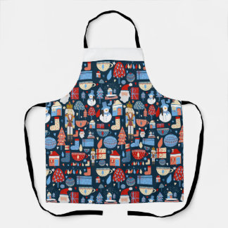 Delantal lindo patrón de Navidad