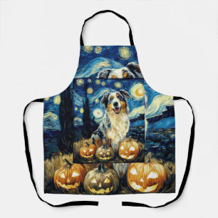Delantal Lindo perro pastor australiano Halloween Jack O La
