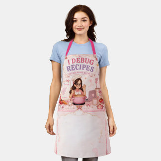 Delantal Lindo Programador Recetas Depuradoras Rosa