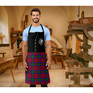 Delantal Lindsay Clan Badge & Tartan Kilt Apron