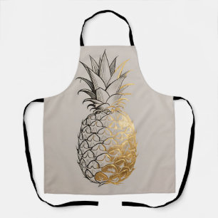 Delantal Línea de Arte de Piña Dorada