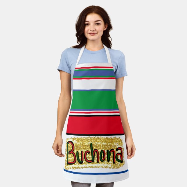 Delantal líneas de apron de buchona (Gastado)