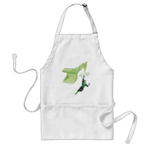 Delantal Linterna verde - Comic, con máquina