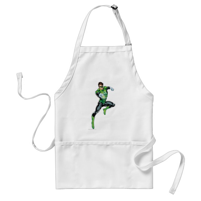 Delantal Linterna verde - Cómic, saltando (Frente)