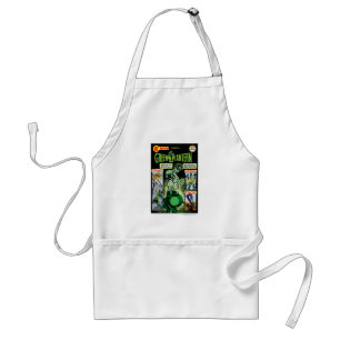 Delantal Linterna verde - cómico sombreada verde