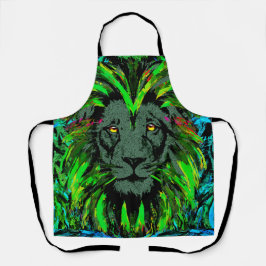 Delantal Lion Head Apron | Apron de León Verde