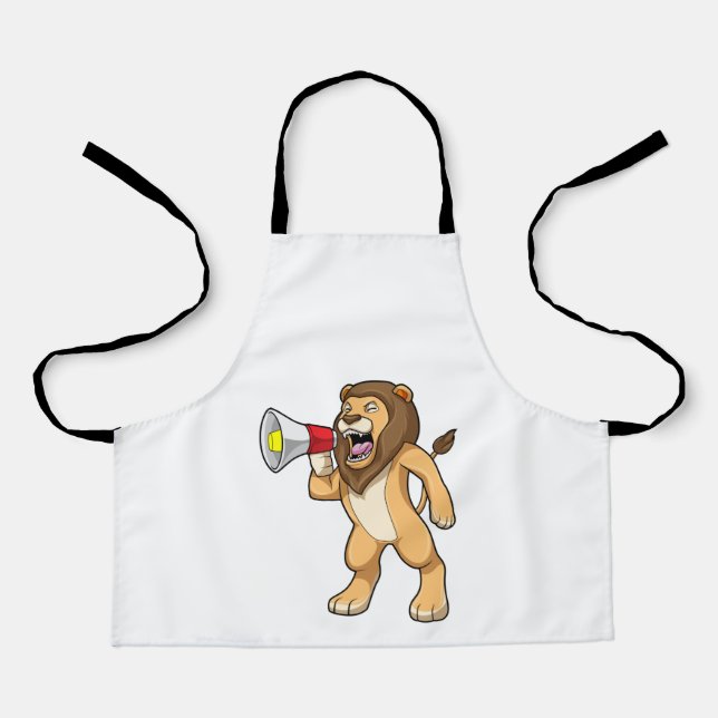 Delantal Lion with Microphone (Anverso)