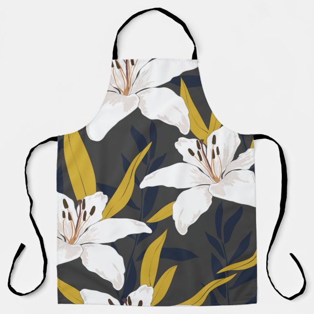 Delantal Lirio de flores: De moda sin foco floral. (Anverso)