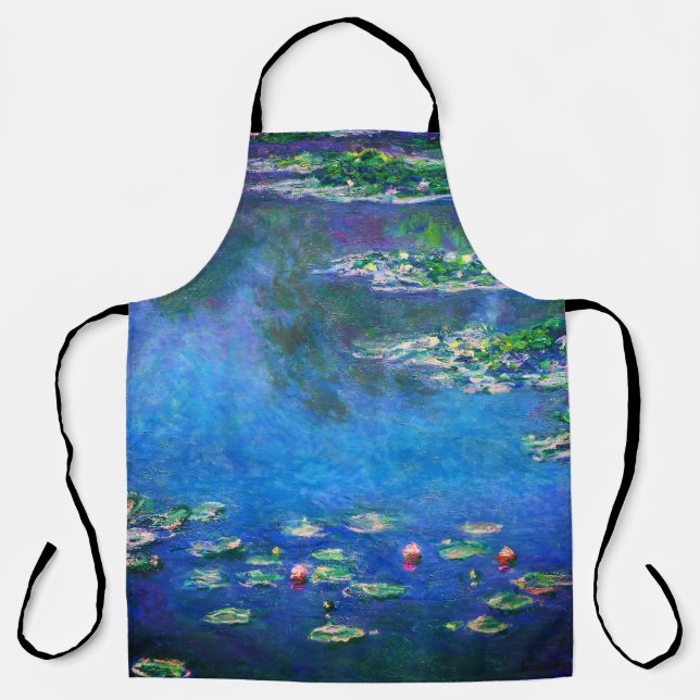 Delantal Lirios de agua antiguos por Claude Monet (Anverso)