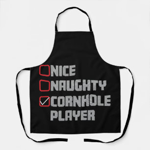 Delantal Lista de jugadores de Cornhole agradables y travie