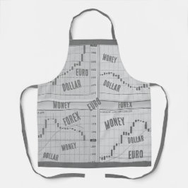 Delantal Listas bursátiles abiertas en cuatro ventanas