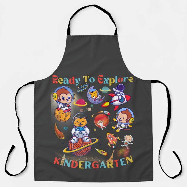 Delantal Listo Para Explorar Kindergarten (Anverso)