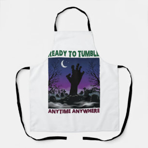 Delantal Listo Tumbado Mano Zombie Halloween Cementerio Lun