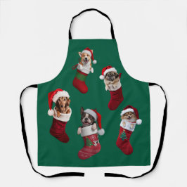 Delantal Little Dog Christmas Apron
