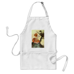 Delantal Little Miss Muffet y araña, vintage Madre Oca