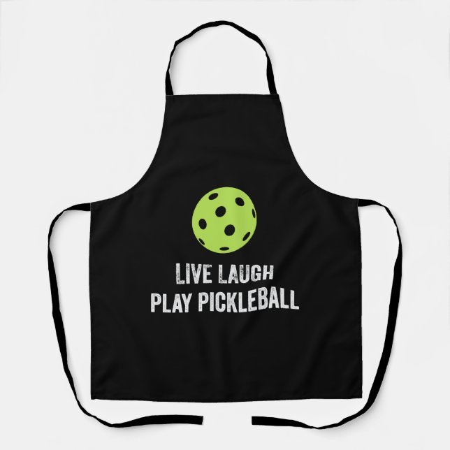 Delantal Live Laugh Play Pickleball (Anverso)