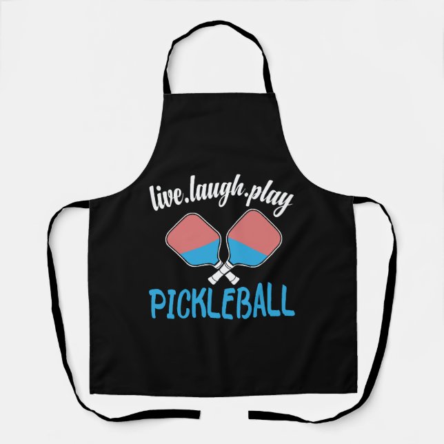 Delantal Live Laugh Play Pickleball (Anverso)