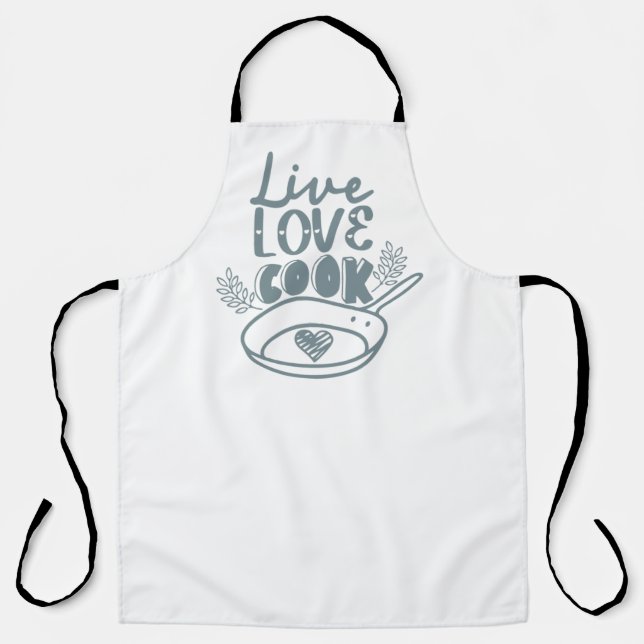 Delantal Live Love Cook (Anverso)