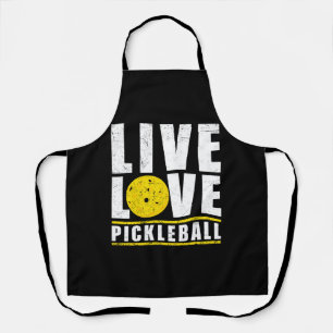Delantal Live Love Pickleball Funny Pickle ball Lover Regal
