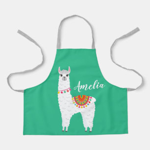 Delantal Llama dramática de la alpaca funky