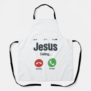 Delantal Llamada de Jesús Diseño de camiseta cristiana para