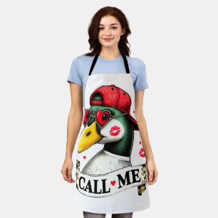 Delantal Llámame Valentines Caza Graciosa De Patos Por Caza