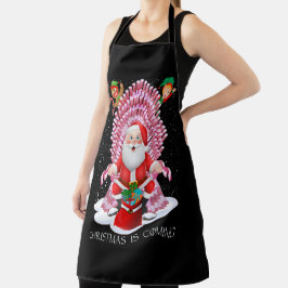 Delantal Llegan navidades a Santa Claus Cane Candy Throne