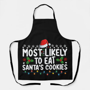 Delantal Lo más probable es que coman Navidades de cookies 