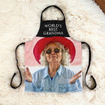 Delantal Lo mejor del mundo - agrega tu propio texto y foto<br><div class="desc">Lo mejor del mundo - agrega tu propio texto y fotografía a este impresionante delantal. Ideal para un regalo para ti o para otros, perfecto para la abuela, mamá y mucho más. Cambie el texto y la fotografía para que se adapten a sus necesidades. la plantilla incluye una abuela mayor....</div>