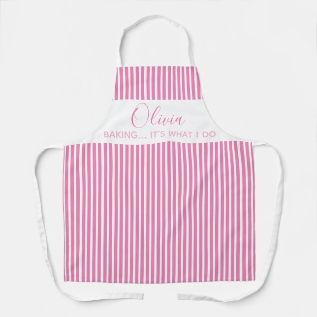 Delantal Lo Que Hago Es Lo Que Hago Apron Tirado Rosa (Anverso)