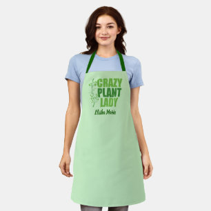 Delantal Loca planta Lady Cute Botánica Verde
