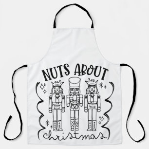 Delantal Locos por la Navidad Funny Navidad Cascanueces