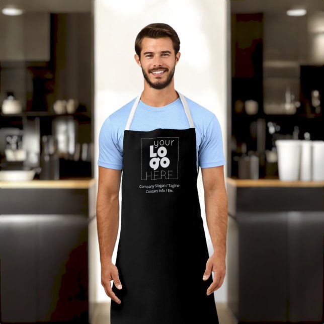 Delantal Logo blanco de la empresa personalizado con unifor (Subido por el creador)