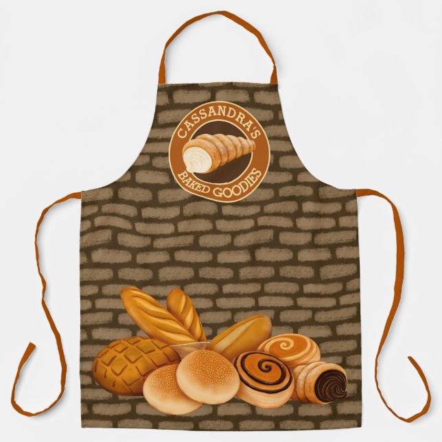 Delantal Logo de Bread Baked Bread Baker (Anverso)