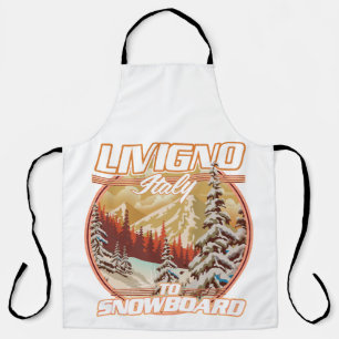 Delantal Logo de Livigno italy Snowboarding
