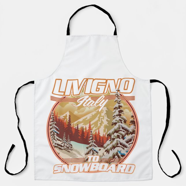 Delantal Logo de Livigno italy Snowboarding (Anverso)