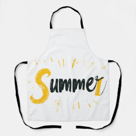 Delantal Logo de verano - Diseño de texto de verano