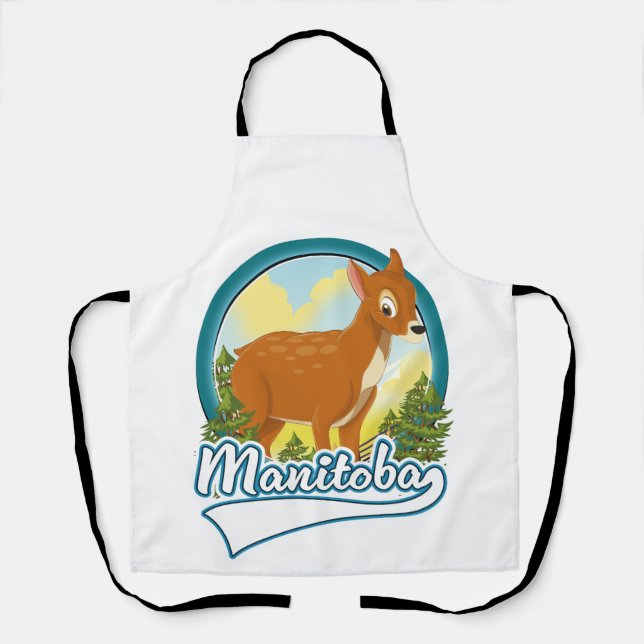 Delantal Logo de viaje de Manitoba Canadá (Anverso)