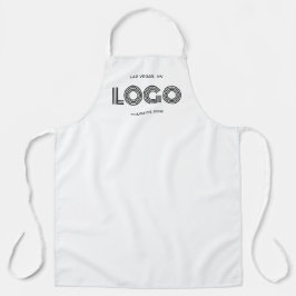 Delantal Logo rectangular blanco moderno