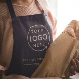 Delantal Logotipo comercial | Azul marino Minimalista moder