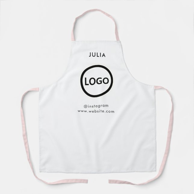 Delantal Logotipo comercial Estilo moderno Nombre del perso (Anverso)
