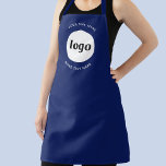 Delantal Logotipo con el azul de la marina promocional del<br><div class="desc">Añade tu propio logotipo y elección de texto a este diseño. Eliminar el texto superior o inferior si lo prefiere. Minimalista y profesional. Excelente para la marca de empleados,  o como producto promocional para sus clientes y clientes.</div>