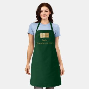 Delantal logotipo de empresa ecológica salón de mascotas pa