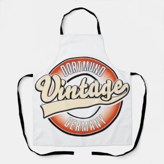 Delantal Logotipo de estilo vintage de Dortmund,