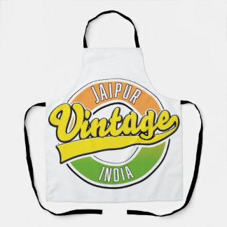 Delantal logotipo de estilo vintage de jaipur