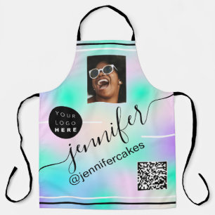 Delantal Logotipo de foto Personalizado QR Menú Código Ho