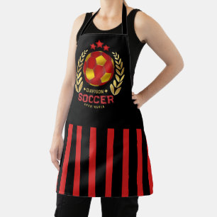Delantal Logotipo de fútbol con nombre personalizado